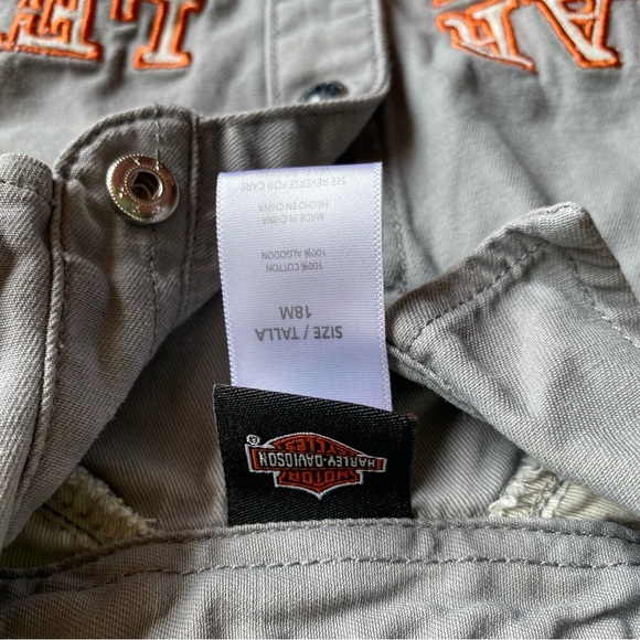 Vintage Harley Davidson button up shirt garage style biker shirt 18 months - Picture 4 of 7